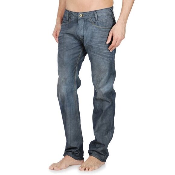 € 205 DIESEL OOCLXE-0807Q Dirty Look Grey IAKOP JEANS Regular Slim Tapered 28